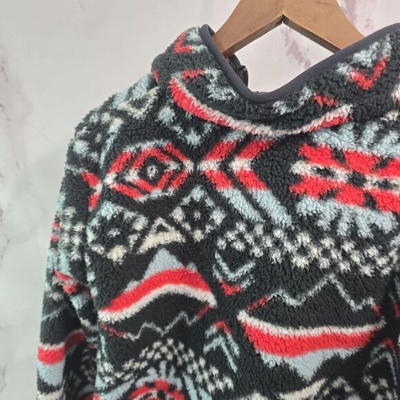 Columbia Jacket Womens XL Red Black Fleece Quarter Zip Fuzzy Westbound - Picture 6 of 10